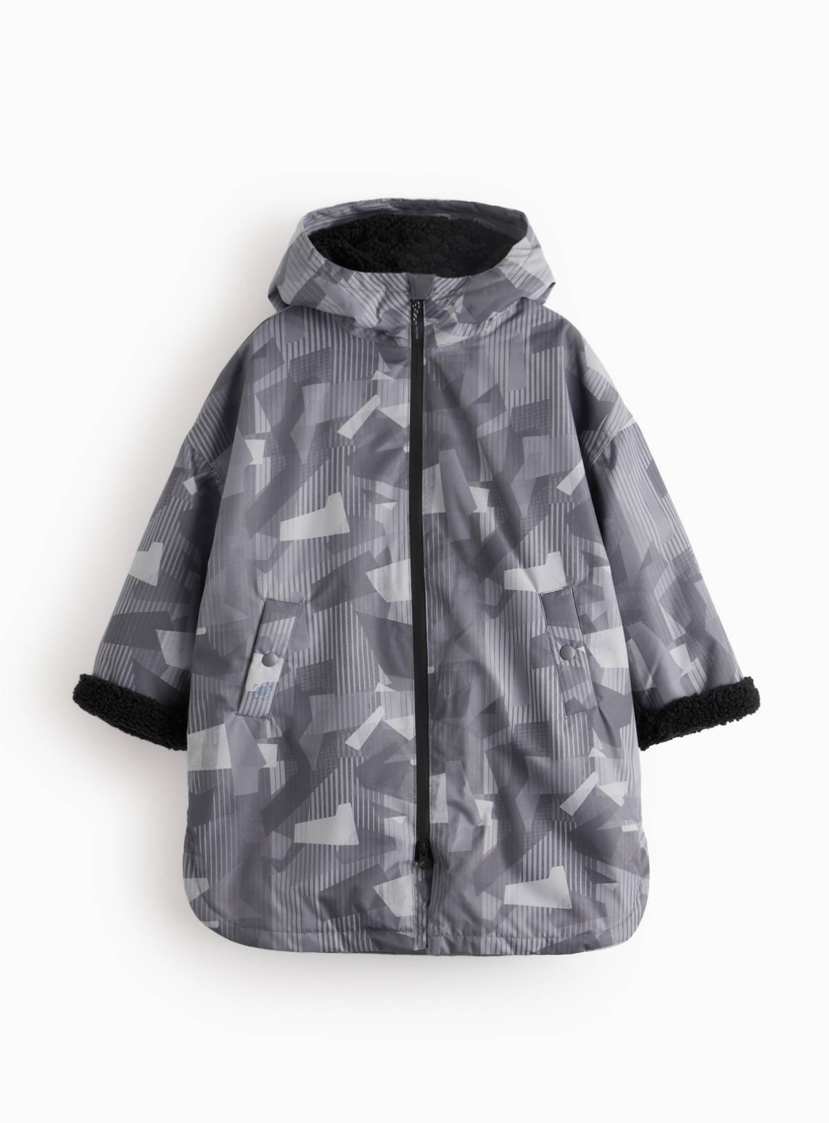 Grey Camo Printed Changing Robe 7-10 years - Image 1